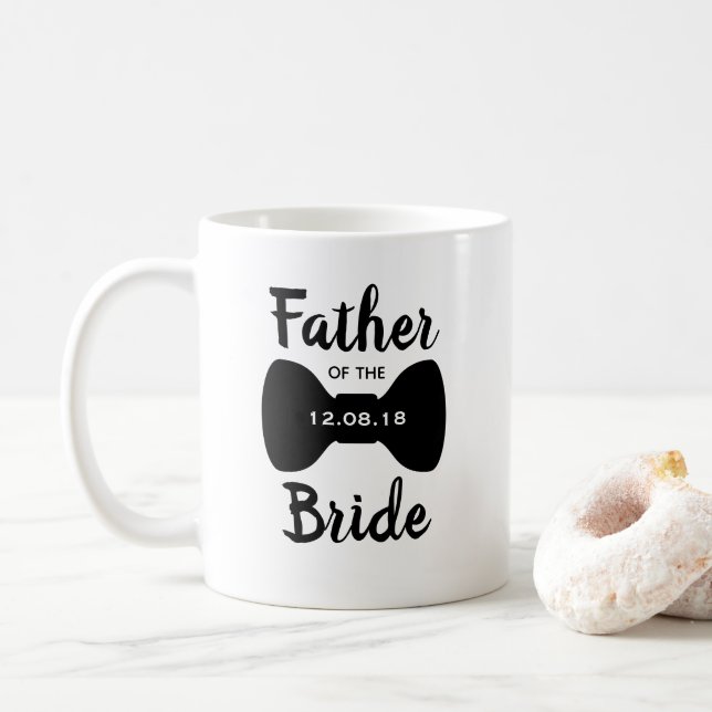 Taza De Café El clásico padre de la novia Bowtie (Con donut)