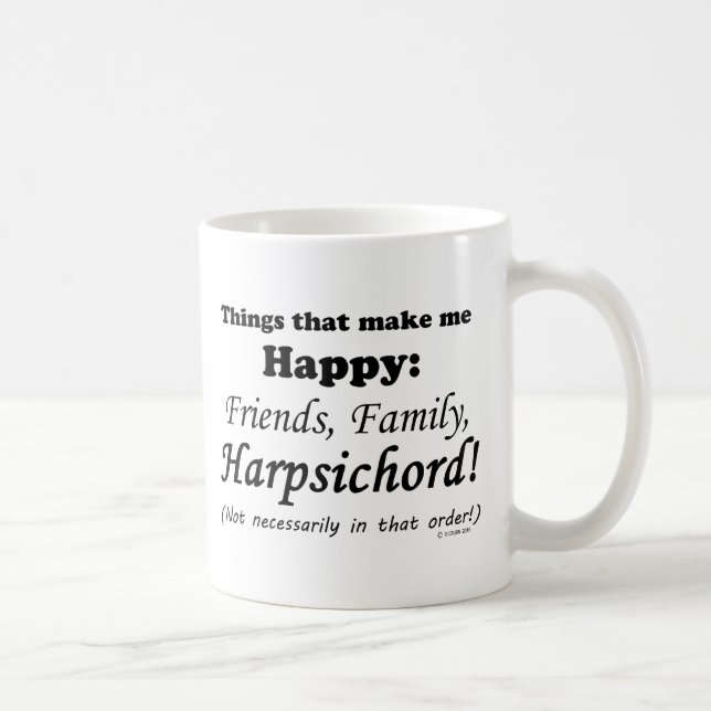 Taza De Café El clavicordio me hace feliz (Derecha)