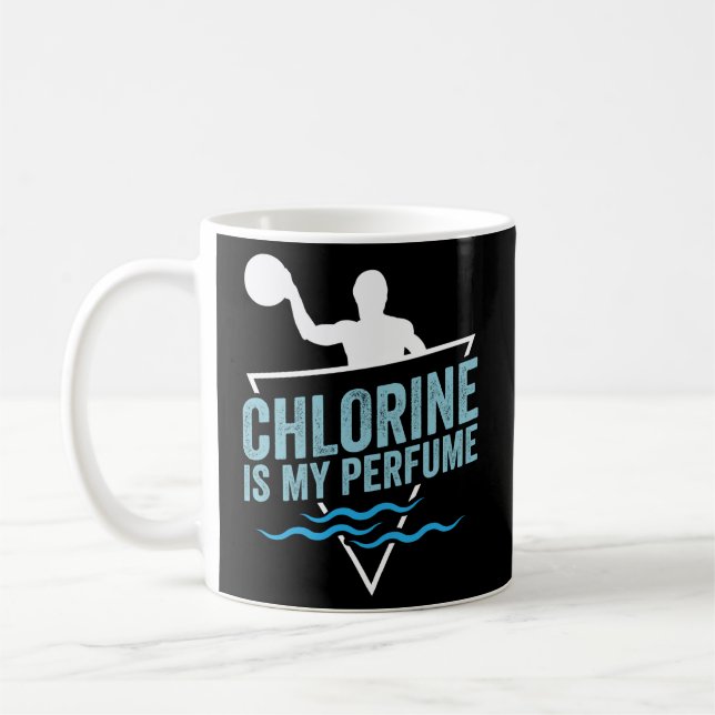 Taza De Café El Cloro Del Polo De Agua Es Mi Perfume Waterpolo (Izquierda)