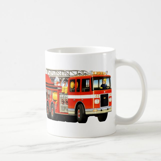 Taza De Café El coche de bomberos del niño (Derecha)