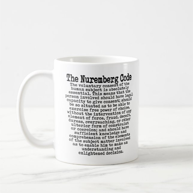Taza De Café El Código de Núremberg + (Izquierda)