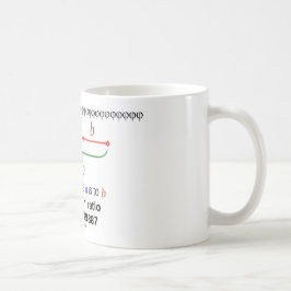Taza De Café El coeficiente de oro (matemáticas 1,6180339887)