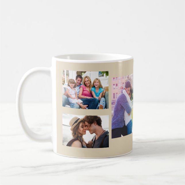 Taza De Café El collage de fotos hace el suyo propio (Izquierda)