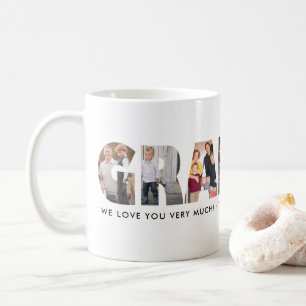 Taza De Café El Collage de fotos moderno de GRANDPA feliz día d