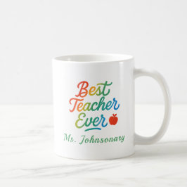 Taza De Café El colorido mejor profesor de la tipografía de la 