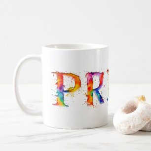 Taza De Café El colorido y creativo texto temático del Orgullo 