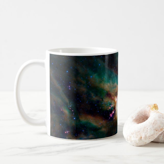Taza De Café El Complejo Nuboso Rho Ophiuchi. (Con donut)