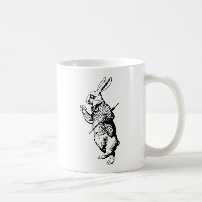 Taza De Café El conejo blanco entintado (Derecha)