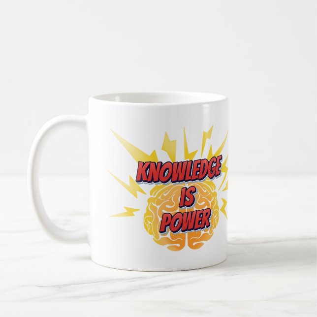 Taza De Café El conocimiento de LD es Power Mug (Izquierda)