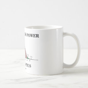 Taza De Café El conocimiento es poder hace las estadísticas (e