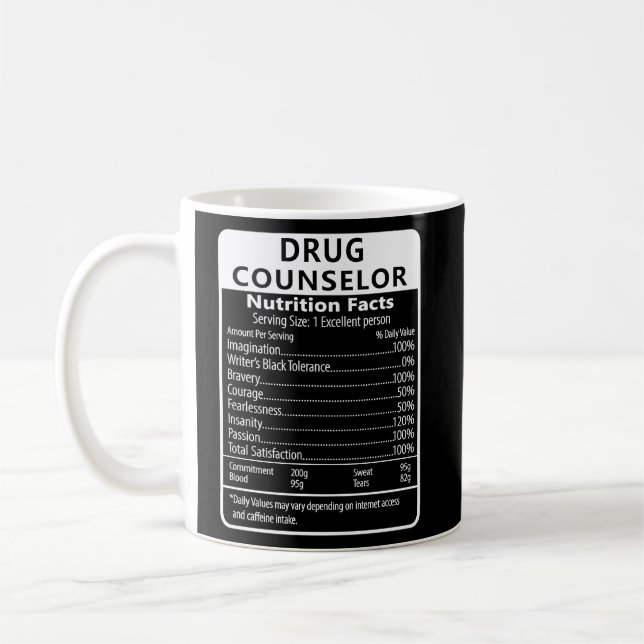 Taza De Café El consejero de drogas para la nutrición hechos sa (Izquierda)