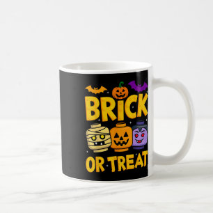 Taza De Café El Constructor Maestro De Halloween De Ladrillo O