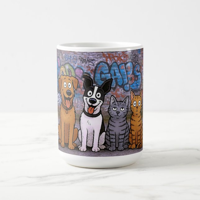 Taza De Café El contraste entre los Mascotas del graffiti (Centro)