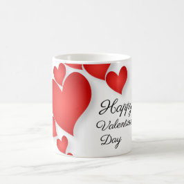 Taza De Café El corazón de amor rojo forma el día de San Valent
