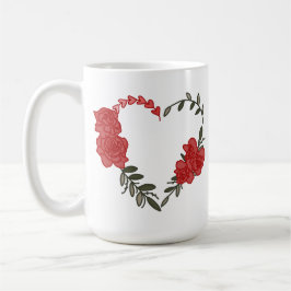 Taza De Café El corazón de los Rosas