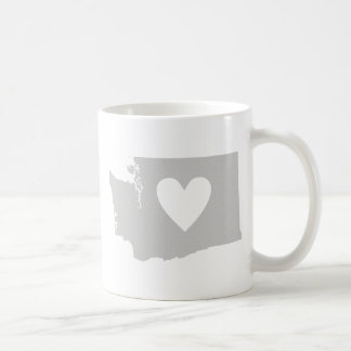 Taza De Café El corazón de Washington modeló el amor gris de Wa