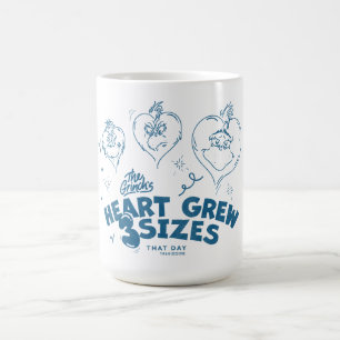 Taza De Café El corazón del Grinch creció 3 tallas