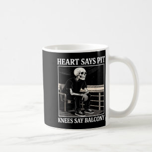Taza De Café El corazón dice T las rodillas dicen Balcón divert