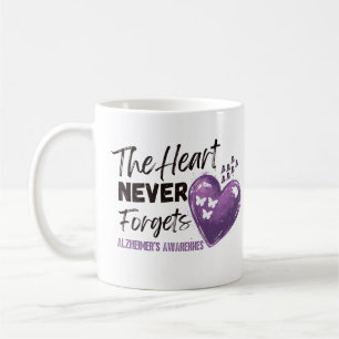 Taza De Café El corazón nunca olvida el corazón morado y la mar