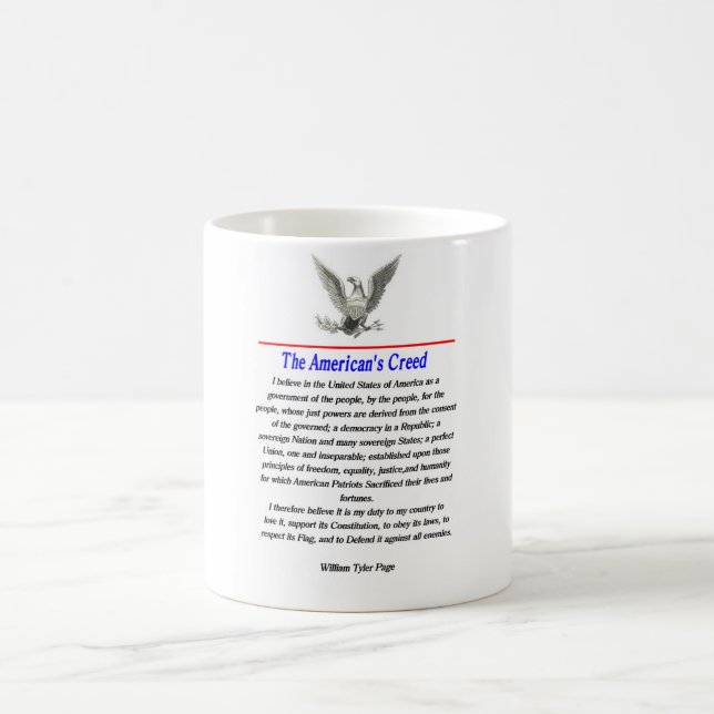 Taza De Café El credo del americano (Centro)