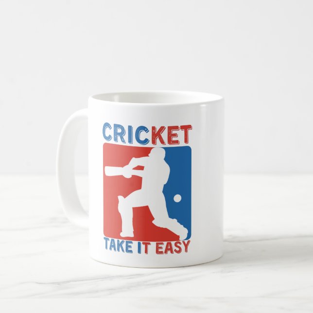TAZA DE CAFÉ EL CRICKET LO TOMA FÁCIL - AMANTE DEL CRICKET (Anverso izquierdo)