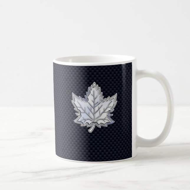 Taza De Café El cromo tiene gusto de la hoja de arce en negro (Derecha)