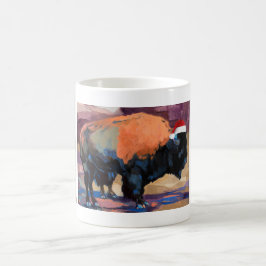 Taza De Café El cruzado del bisonte del navidad