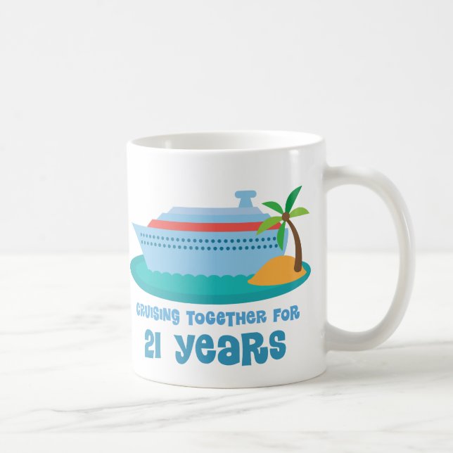 Taza De Café El cruzar junto por 21 años de regalo del (Derecha)