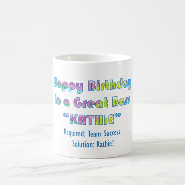 Taza De Café El cumpleaños de Kathie (Centro)