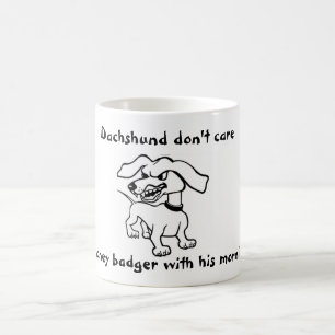 Taza De Café El Dachshund tiene tejón de miel w/coffee
