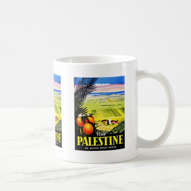 Taza De Café El ~ de Palestina de la visita considera la (Derecha)