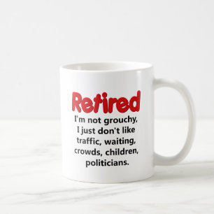 Taza De Café El decir divertido del retiro
