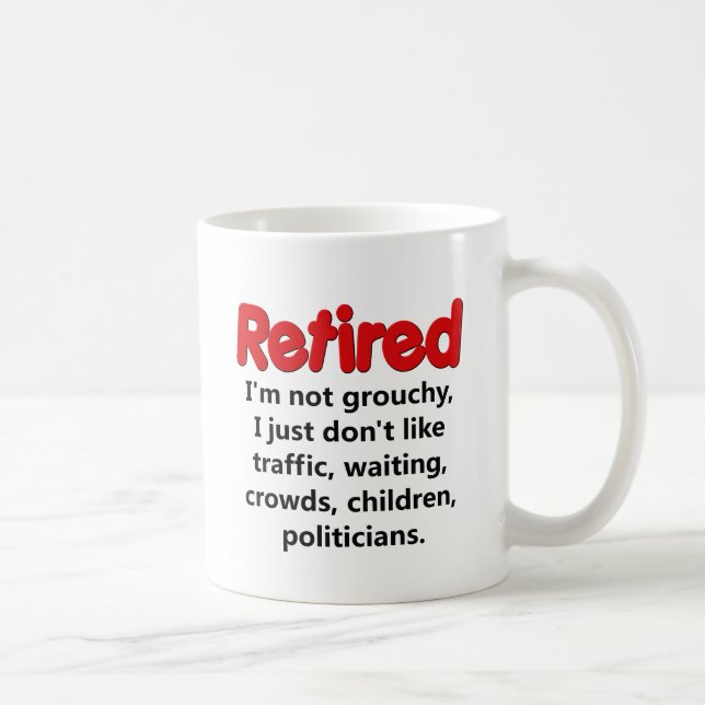 Taza De Café El decir divertido del retiro (Derecha)