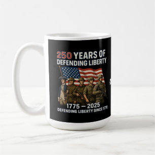 Taza De Café El desfile militar de la bandera estadounidense po