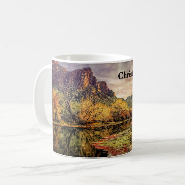 Taza De Café El desierto de Sonoran, Río Arizona, monta arte di (Anverso izquierdo)