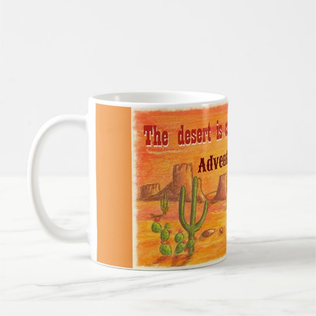 Taza De Café El desierto está llamando personalizado el paisaje (Izquierda)
