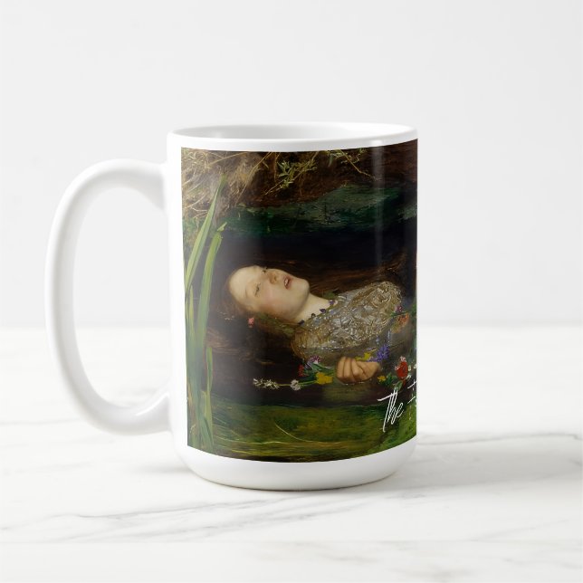 Taza De Café El destino de Ofelia Texto personalizable  (Izquierda)