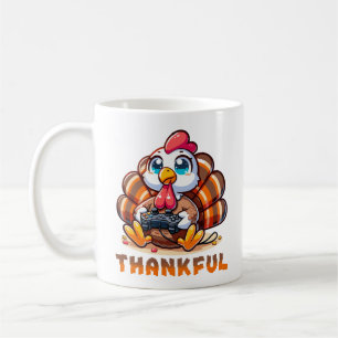 Taza De Café El Día de Acción de Gracias Tuvo Jugando Video Jue
