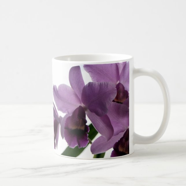 Taza De Café El día de madre de las orquídeas--Taza del regalo (Derecha)