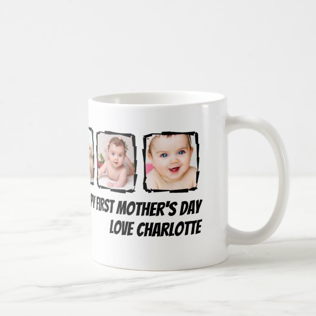 Taza De Café El día de madre personalizada marco del garabato (Derecha)