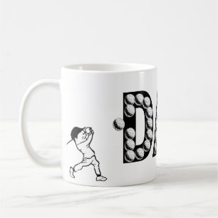 Taza De Café El día de padre del papá del golf