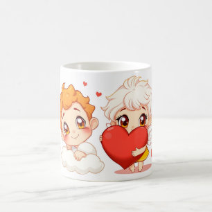 Taza De Café El día de San Valentín 2025: Ángeles 👼 ❤️ agudos 