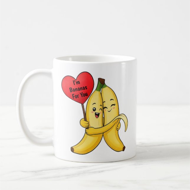 Taza De Café El día de San Valentín bananero (Izquierda)