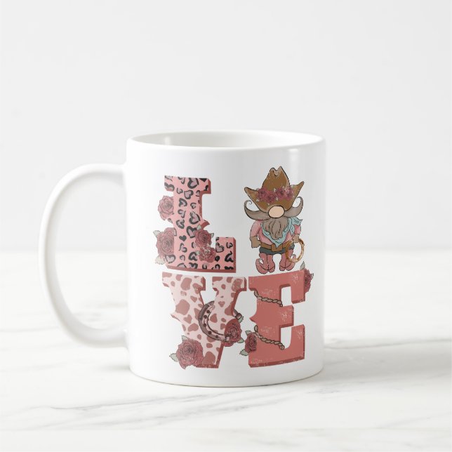 Taza De Café El día de San Valentín Cowboy Gnome (Izquierda)