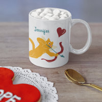 El día de San Valentín de gatos cupido personaliza