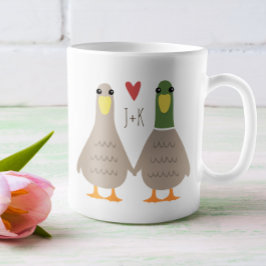 Taza De Café El día de San Valentín de Iniciales Personalizados