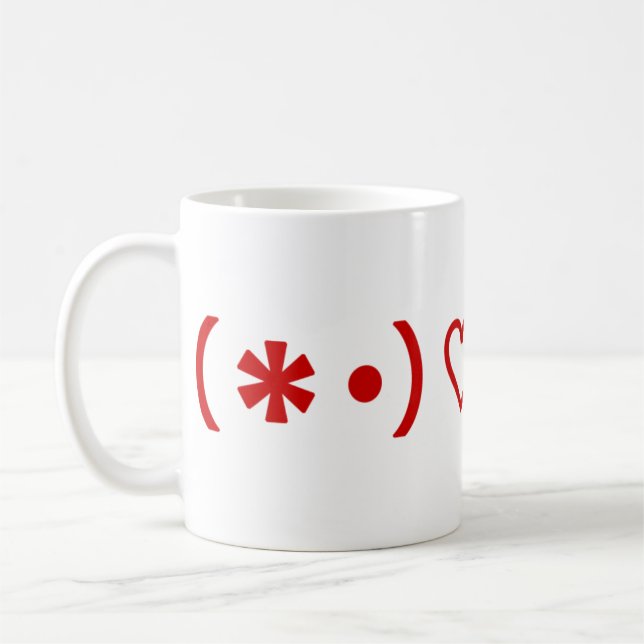 Taza De Café El día de San Valentín feliz/Emoticons japoneses (Izquierda)