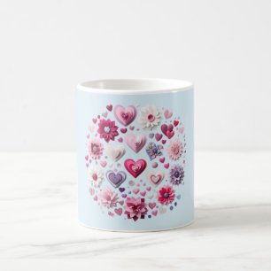 Taza De Café El día de San Valentín floral