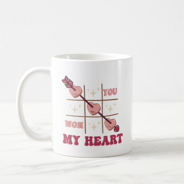 Taza De Café El día de San Valentín Ganaste Mi Corazón (Izquierda)