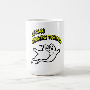 Taza De Café El día de San Valentín Halloween Ghosting Together